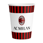 8 gobelets en carton ac milan 250 ml