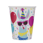 8 gobelets en carton anniversaire lama 266 ml