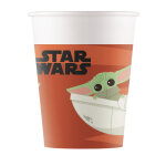 8 gobelets en carton bb yoda the mandalorian 200ml