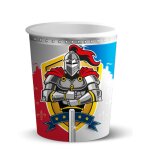 8 gobelets en carton chevaliers