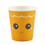 8 gobelets en carton citrouille sweety 200 ml