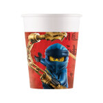 8 gobelets en carton fsc lego ninjago 200 ml