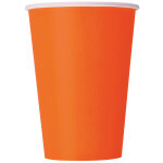8 gobelets en carton orange 210 ml