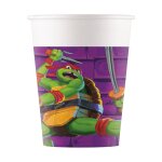 8 gobelets tortues ninja next generation 200 ml