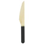 8 petits couteaux en bois noirs 16 cm