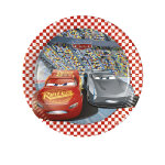 8 petites assiettes en carton cars 3 20 cm