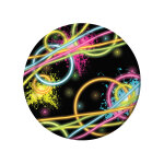 8 petites assiettes en carton glow party 18 cm
