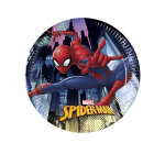 8 petites assiettes en carton spiderman 20 cm