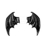 Ailes dmon noir en vinyle adulte halloween