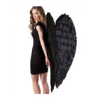 Ailes noires  plumes 120 x 120 cm adulte