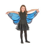 Ailes de papillon bleue et noire enfant