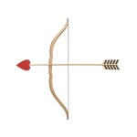 Arc et flche de cupidon de la saint valentin