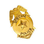 Badge de police or