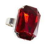 Bague pierre rouge femme halloween