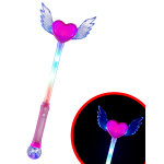 Baguette magique lumineuse c?ur avec ailes
