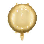 Ballon alluminium dor� horloge minuit 45 cm