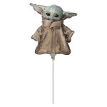Ballon aluminium bb yoda the mandalorian 23 cm