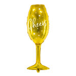 Ballon aluminium flte cheers dor 28 x 80 cm