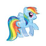 Ballon aluminium my little pony rainbow dash 71 x 68 cm