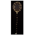 Ballon bulle cristal transparent avec led blanches 25 - 30 cm