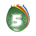 Ballons chiffre 5 anniversaire