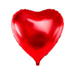 Ballon gant aluminium c?ur rouge 73 cm