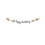 Bannire happy birthday camions de chantier 2 m