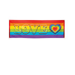 Banni�re love arc - en - ciel 74 x 220 cm