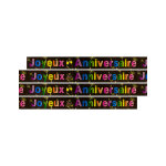 Bannire mtallise joyeux anniversaire feux d'artifice 3. 60 m