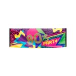 Banni�re en tissu 80's party 74 x 220 cm