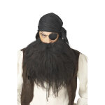 Barbe et moustache pirate noir