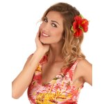 Barrette fleur rouge hawa