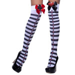 Bas opaques reine des cartes avec noeuds femme