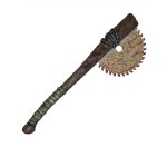 Batte de baseball avec scie circulaire sanglante