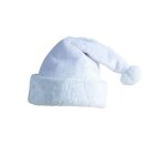 Bonnet p�re no�l blanc adulte