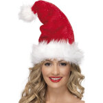 Bonnet rouge scintillant adulte nol