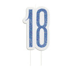 Bougie age 18 ans bleu