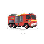 Bougie d'anniversaire camion sam le pompier 9 x 5 cm
