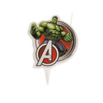 Bougie d'anniversaire hulk avengers 7, 5 cm