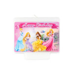 Bougie happy birthday disney princesses 9 x 7 cm