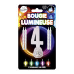 Bougies lumineuses led chiffre 4