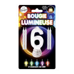 Bougies lumineuses led chiffre 6