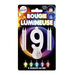 Bougies lumineuses led chiffre 9
