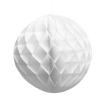 Boule en papier alvol blanche 25 cm