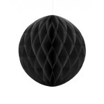 Boule en papier alvol noir 20 cm
