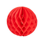 Boule papier alv�ol� rouge 25 cm