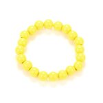 Bracelet perles jaune adulte