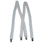 Bretelles sequins blanches adulte