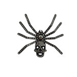 Broche gothique araigne crne 8 cm