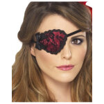 Cache oeil rouge dentelle femme